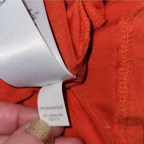 NWT Daily Ritual Women Lightweight Jersey SlimFit Tank Mini Dress Rust Orange L - Picture 11 of 11